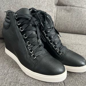 Paolo Women’s Fenton Wedge Leather Sneaker High Top Size 8